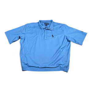 Vintage Polo Golf Ralph Lauren Windbreaker Adult LARGE Blue Big Pony Pullover